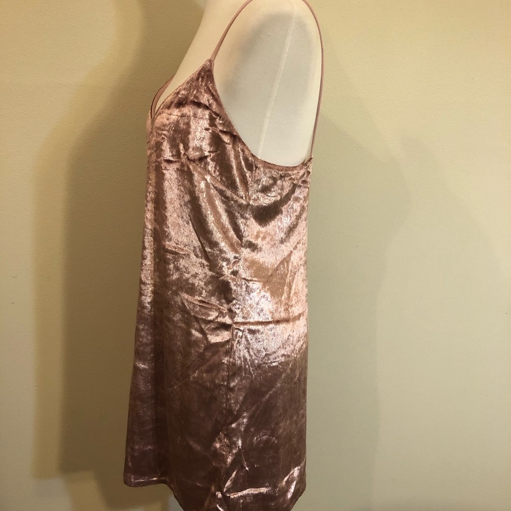 NWT Topshop Glam Pink Velvet Spaghetti Strap Dress - Picture 10 of 12